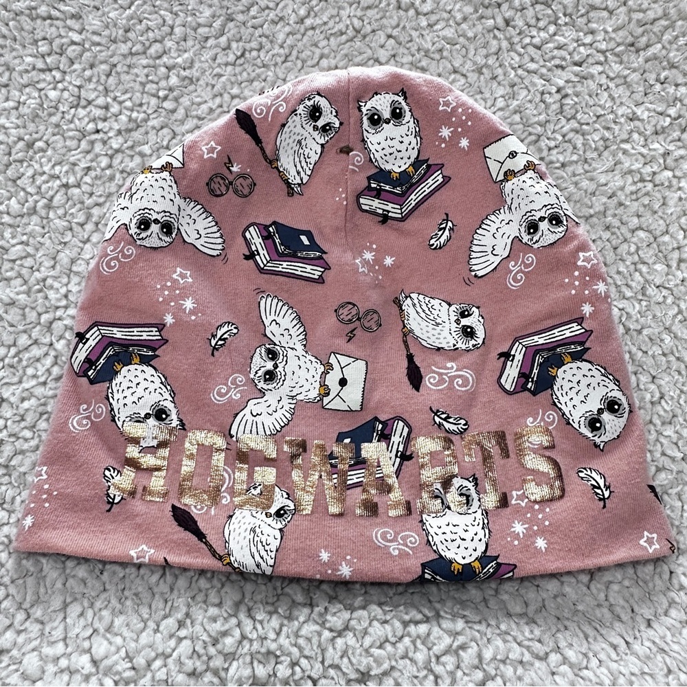 H&M Harry Potter Little Girls Hogwarts  Pink beanie hat, Owls, Books, Mail, 4T